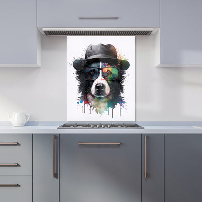 Border Collie Dog Splashart Kitchen Splashback