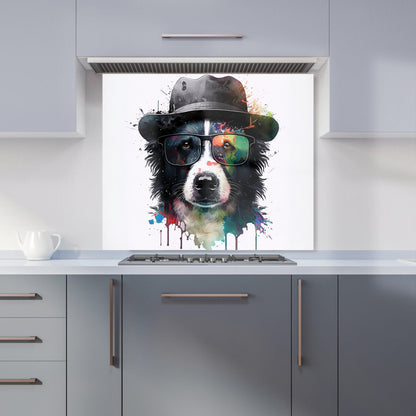 Border Collie Dog Splashart Kitchen Splashback