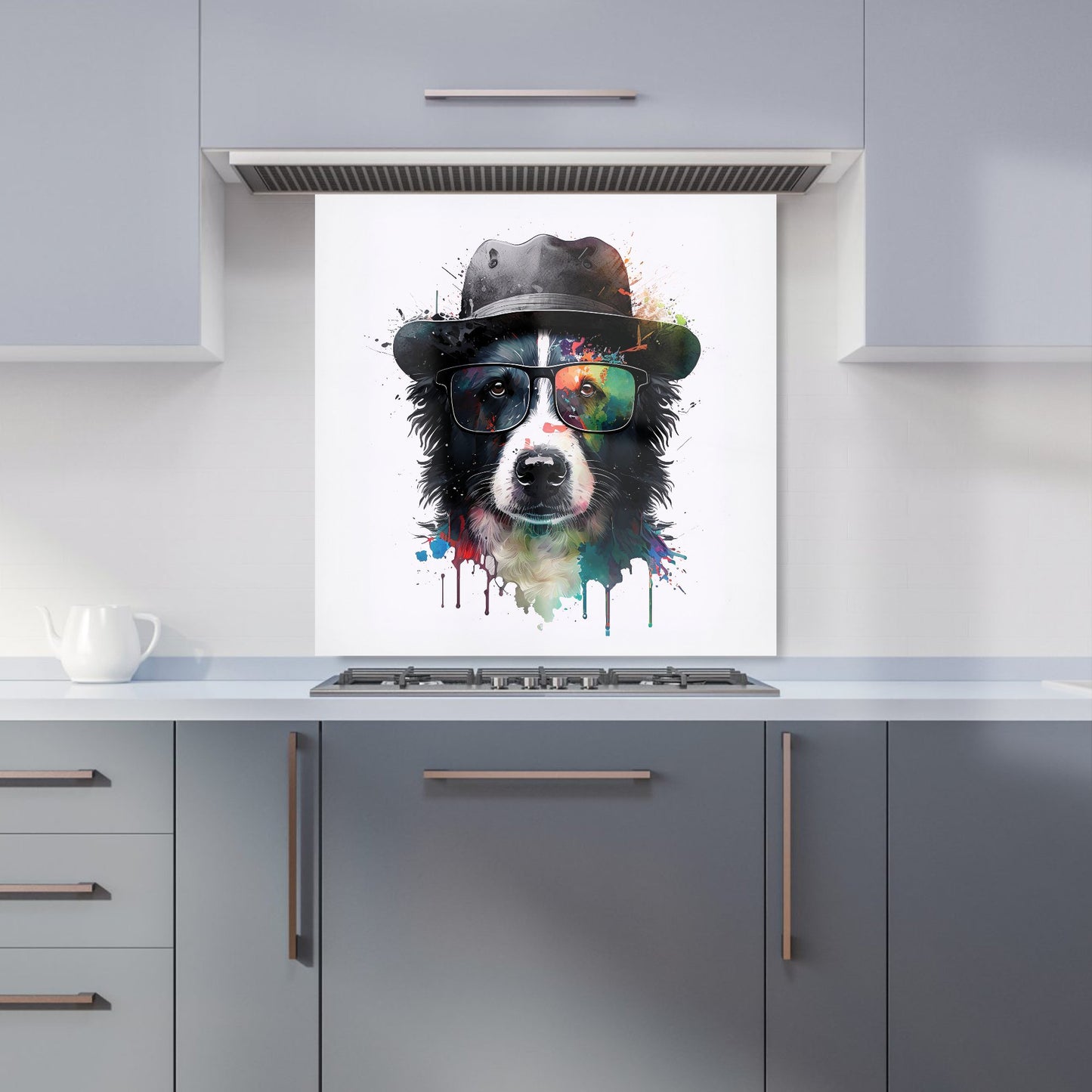 Border Collie Dog Splashart Kitchen Splashback