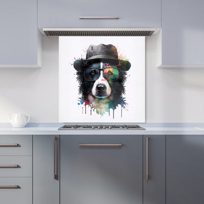 Border Collie Dog Splashart Kitchen Splashback