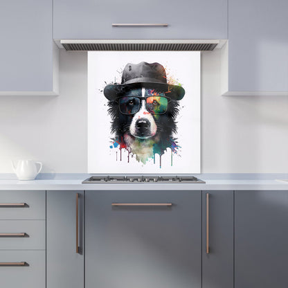 Border Collie Dog Splashart Kitchen Splashback