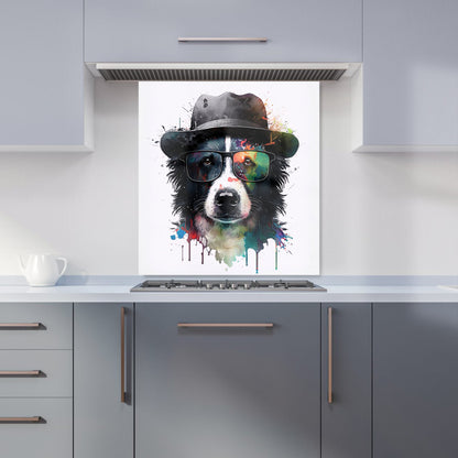 Border Collie Dog Splashart Kitchen Splashback