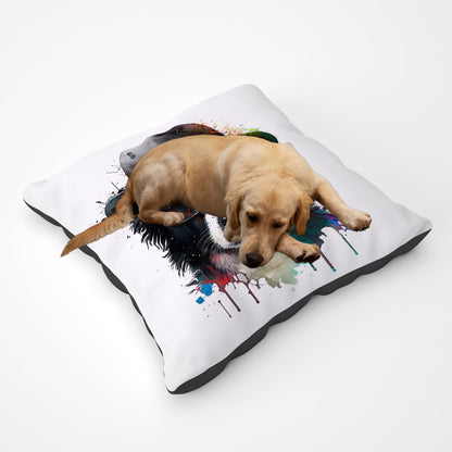 Border Collie Dog Splashart Pet Bed