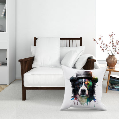 Border Collie Dog Splashart Pet Bed