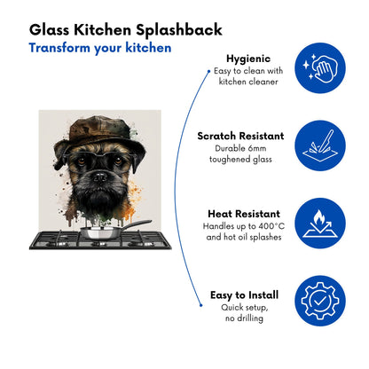 Border Terrier Dog Kitchen Splashback