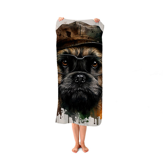 Border Terrier Dog Beach Towel