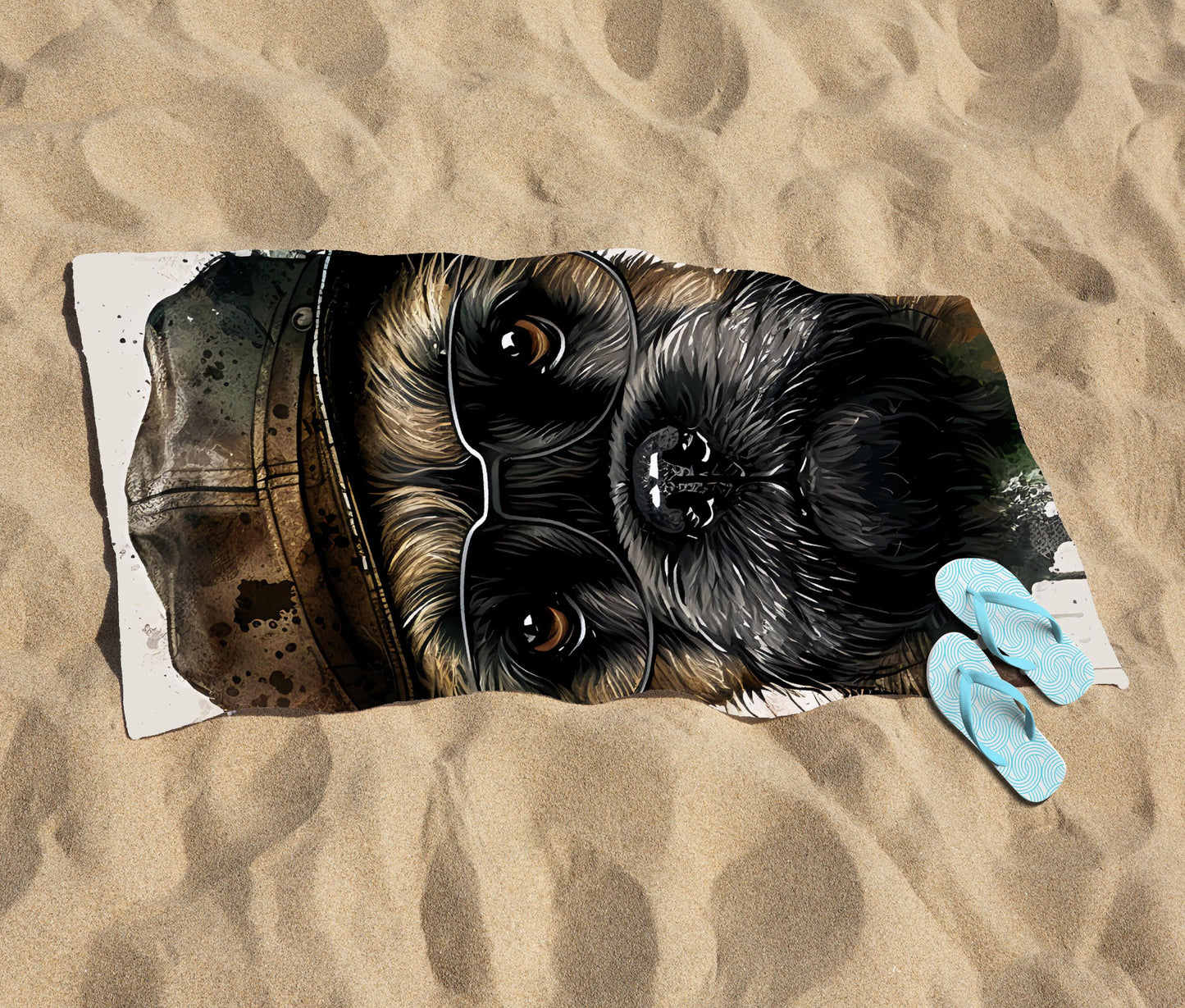 Border Terrier Dog Beach Towel