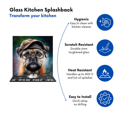 Border Terrier Dog Splashart Kitchen Splashback