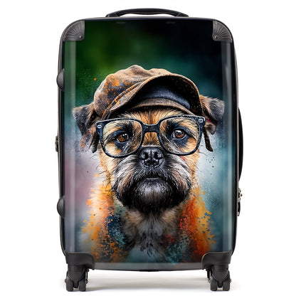 Border Terrier Dog Splashart Suitcase