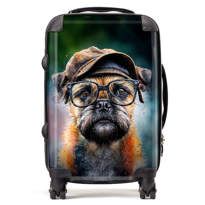 Border Terrier Dog Splashart Suitcase