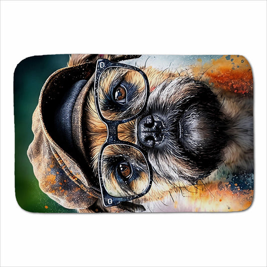 Border Terrier Dog Splashart Sherpa Blanket