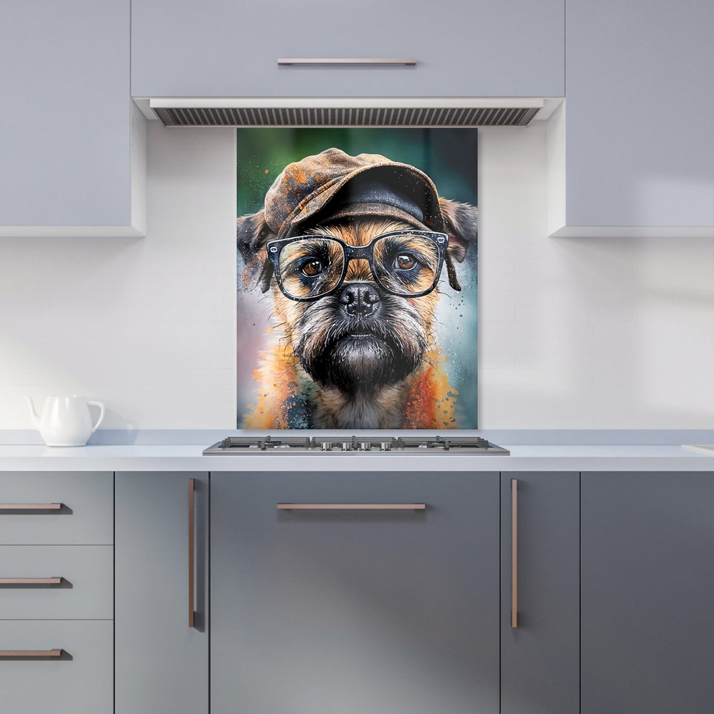Border Terrier Dog Splashart Kitchen Splashback