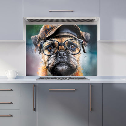Border Terrier Dog Splashart Kitchen Splashback