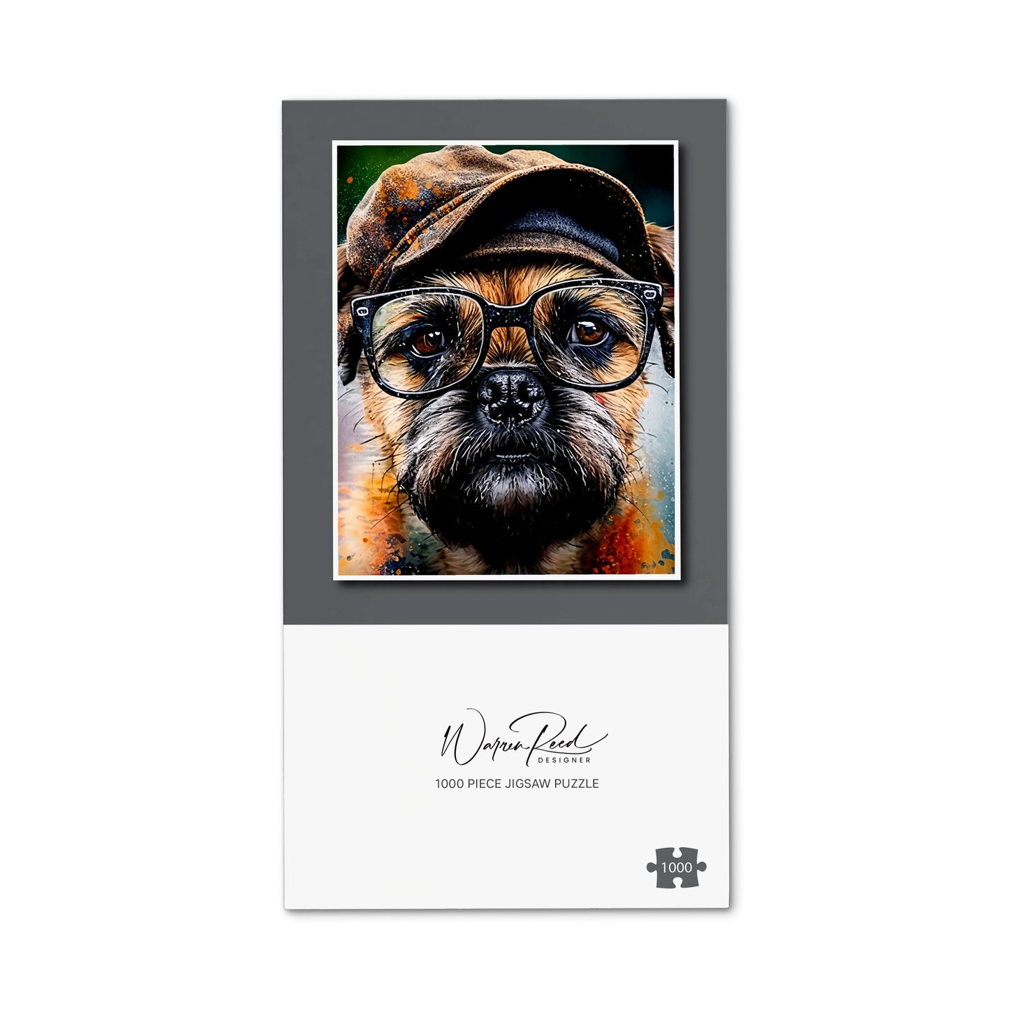 Border Terrier Dog Splashart Jigsaw Puzzle