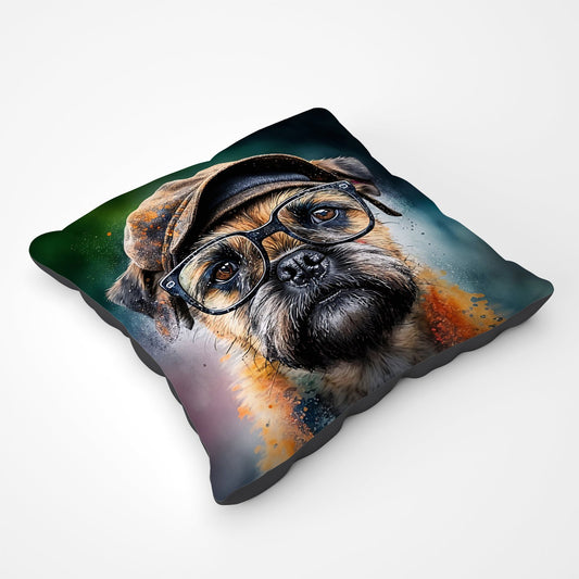Border Terrier Dog Splashart Pet Bed