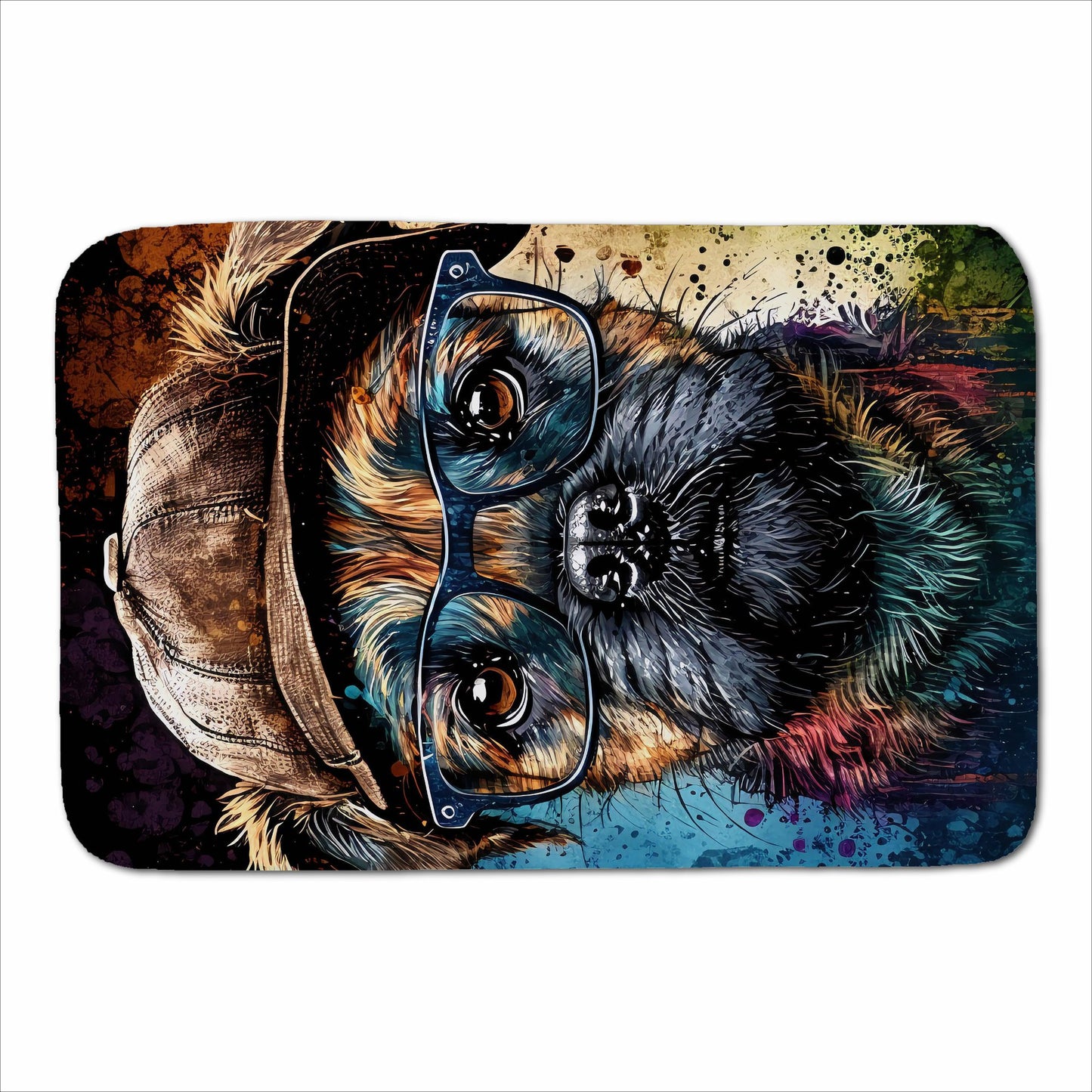 Border Terrier Dog Face Splashart Sherpa Blanket