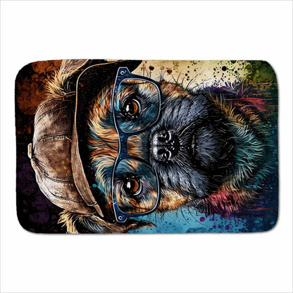 Border Terrier Dog Face Splashart Sherpa Blanket
