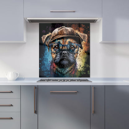 Border Terrier Dog Face Splashart Kitchen Splashback