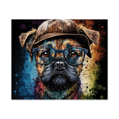 Border Terrier Dog Face Splashart Kitchen Splashback