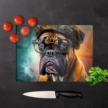 Boxer Dog Splashart Chopping Board