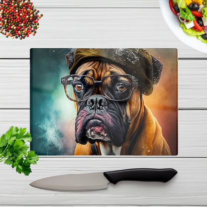 Boxer Dog Splashart Chopping Board