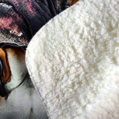 Boxer Dog Splashart Sherpa Blanket