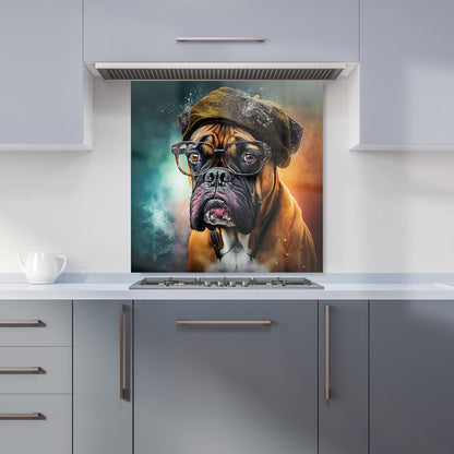Boxer Dog Splashart Kitchen Splashback