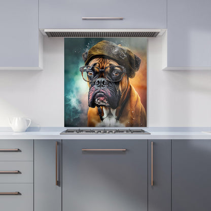 Boxer Dog Splashart Kitchen Splashback