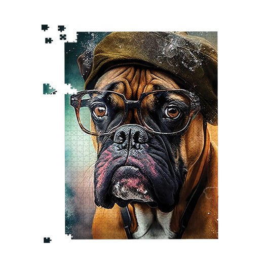 Boxer Dog Splashart Jigsaw Puzzle