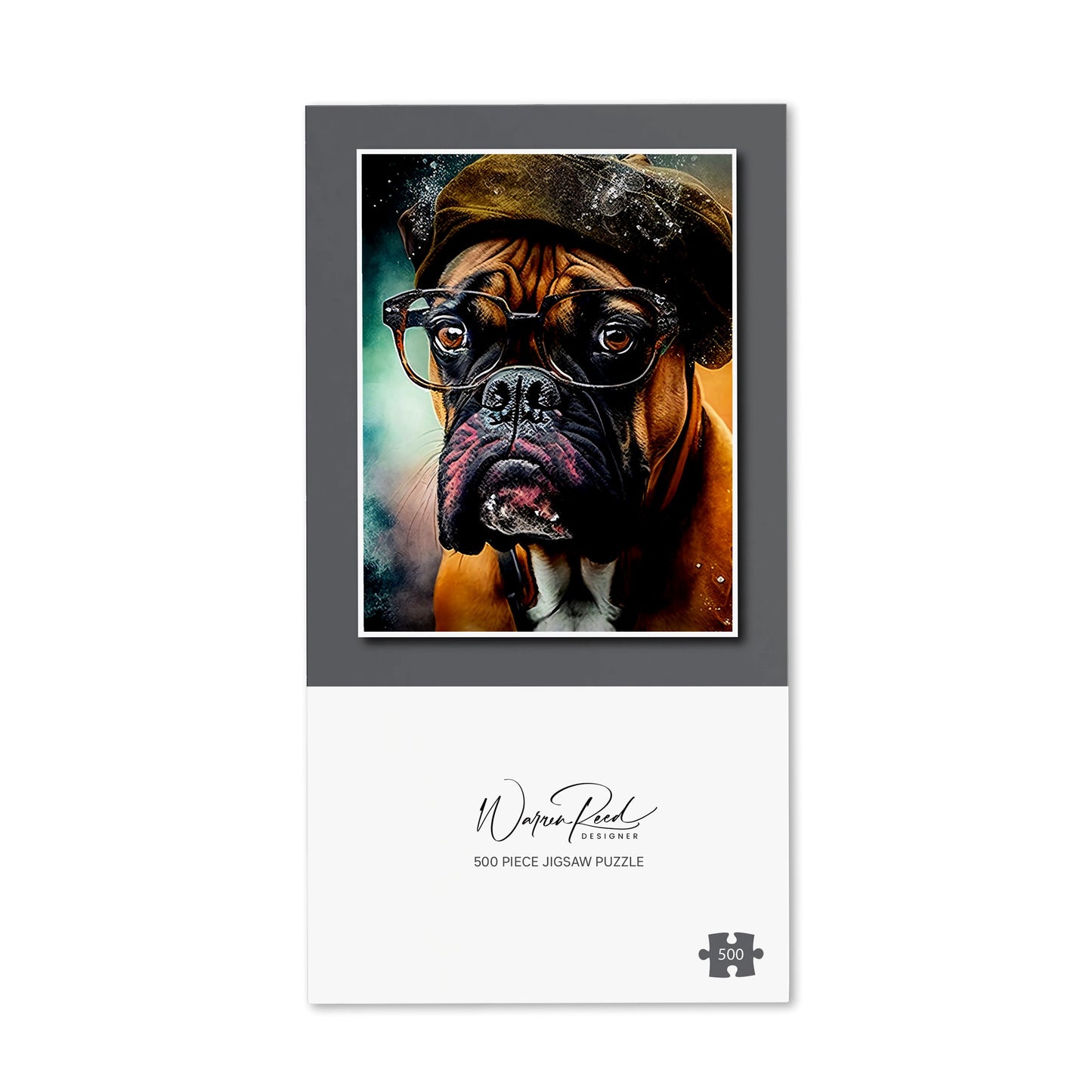 Boxer Dog Splashart Jigsaw Puzzle