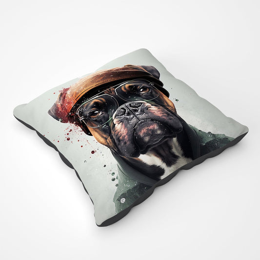 Boxer Dog With Hat Splashart Pet Bed