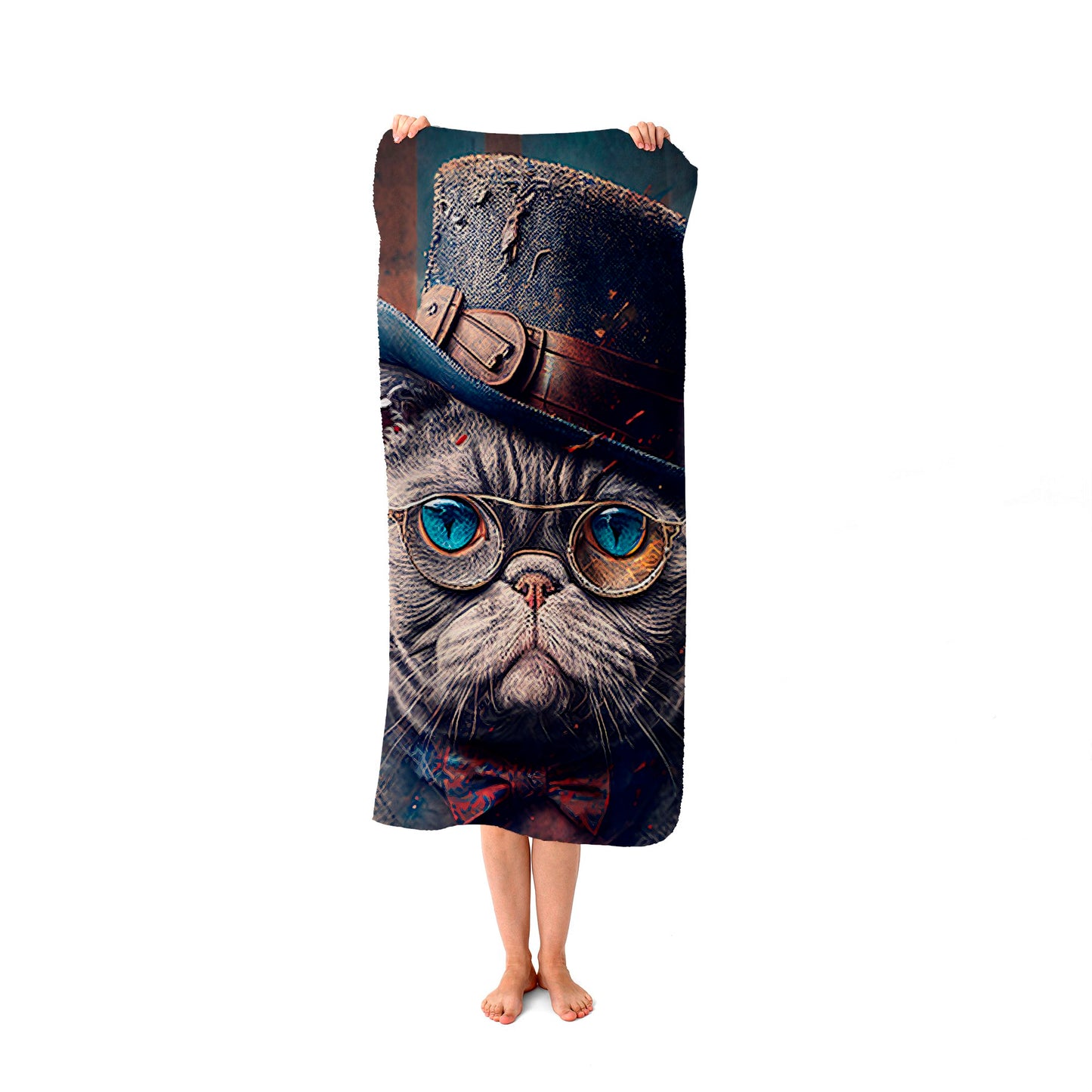 British Shorthair Cat Beach Towel