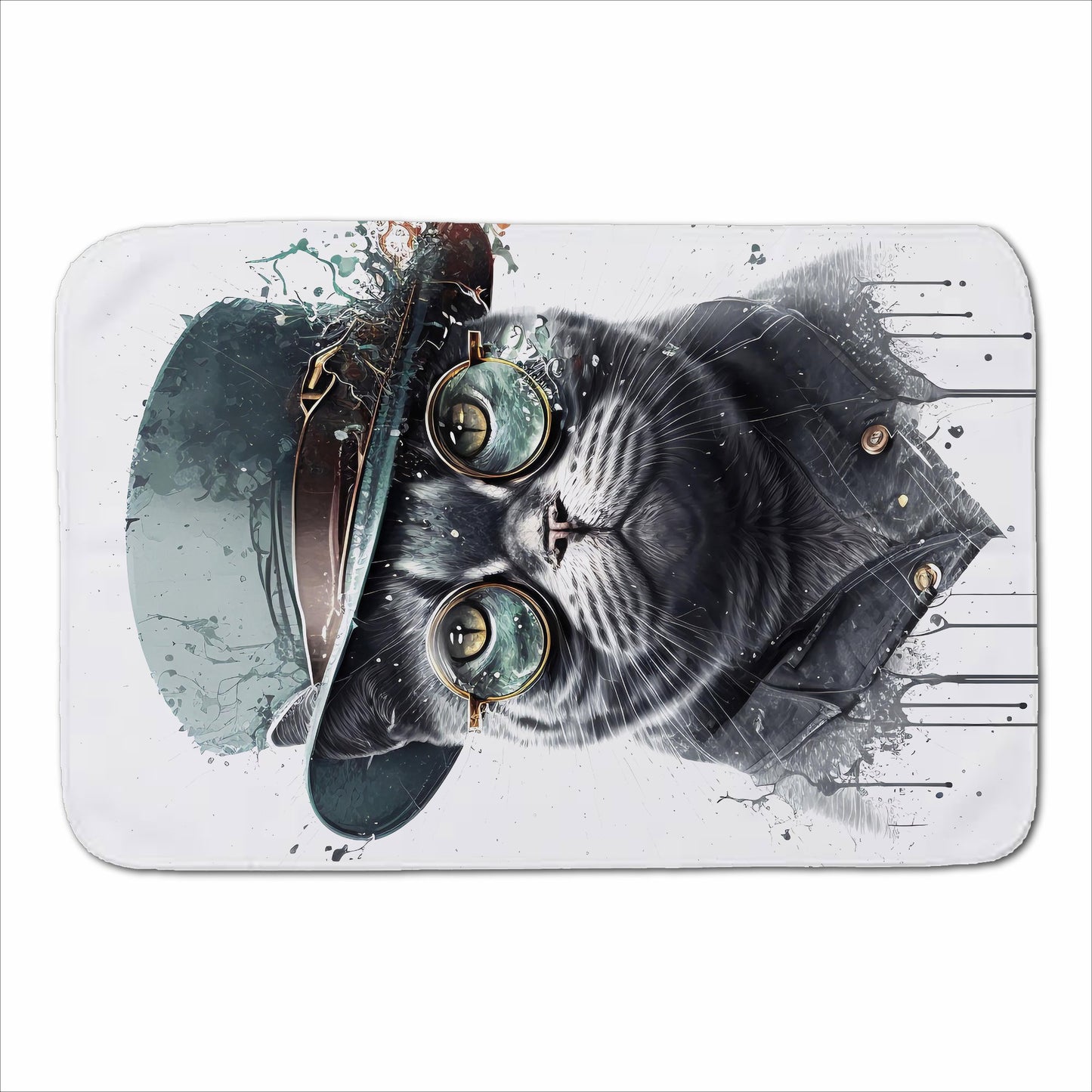 British Shorthair Cat Splashart Sherpa Blanket