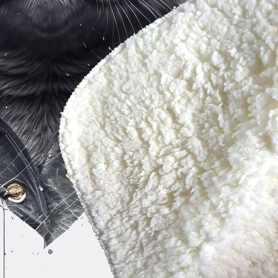 British Shorthair Cat Splashart Sherpa Blanket