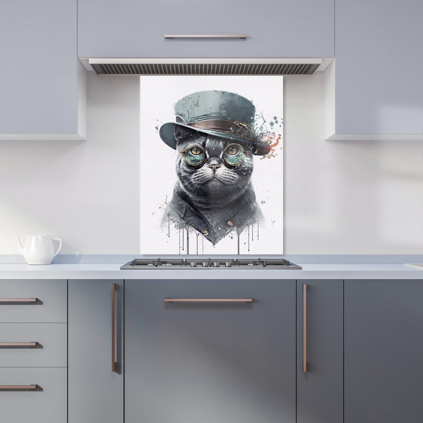 British Shorthair Cat Splashart Kitchen Splashback