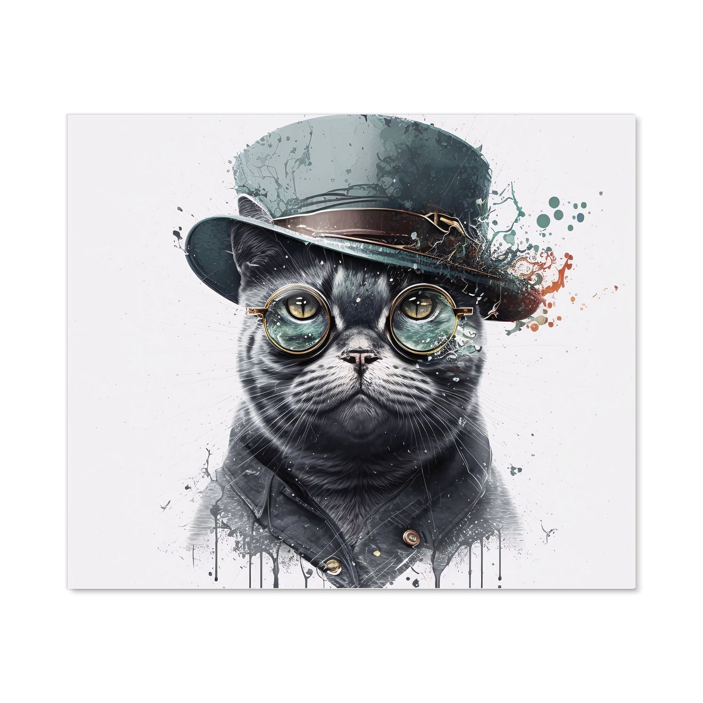 British Shorthair Cat Splashart Kitchen Splashback
