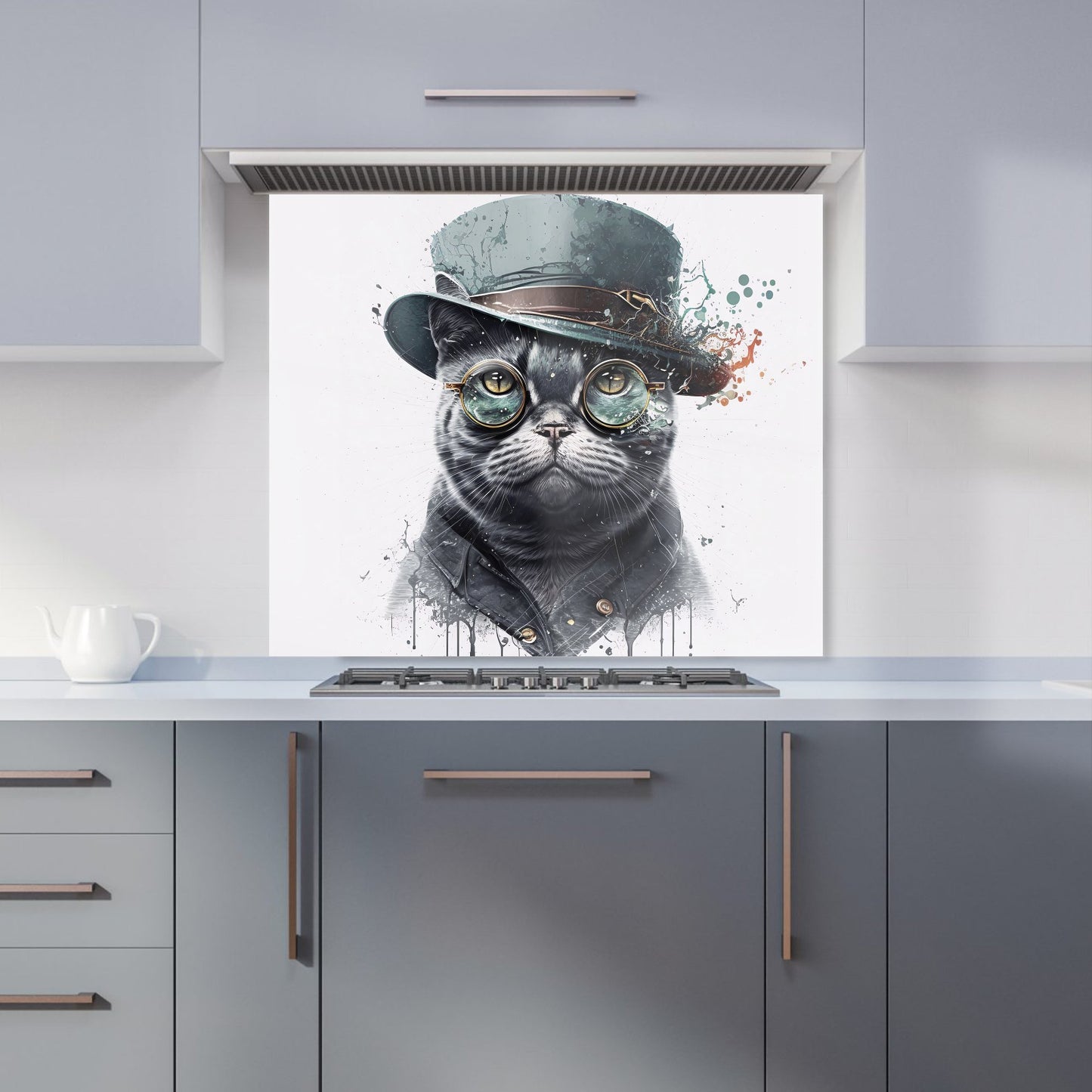 British Shorthair Cat Splashart Kitchen Splashback