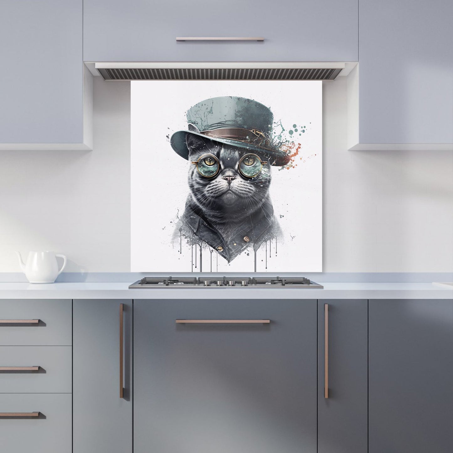 British Shorthair Cat Splashart Kitchen Splashback