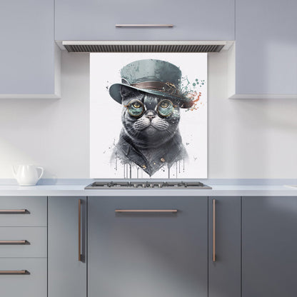 British Shorthair Cat Splashart Kitchen Splashback
