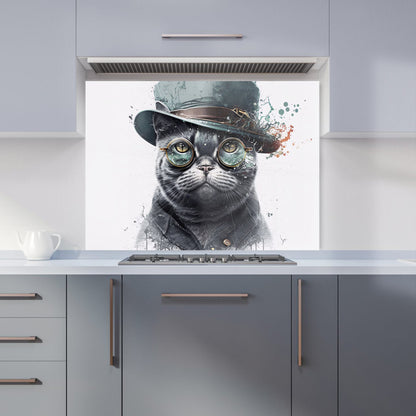 British Shorthair Cat Splashart Kitchen Splashback