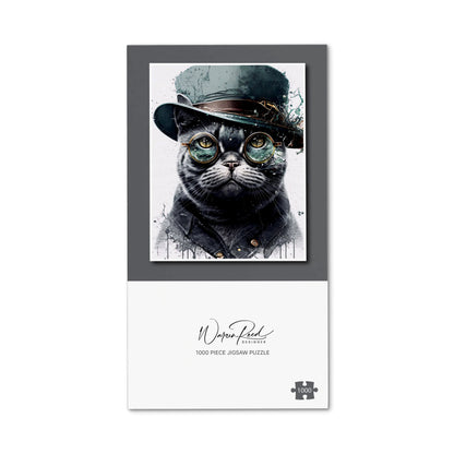 British Shorthair Cat Splashart Jigsaw Puzzle