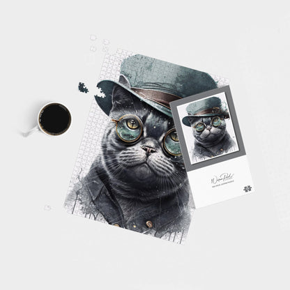 British Shorthair Cat Splashart Jigsaw Puzzle