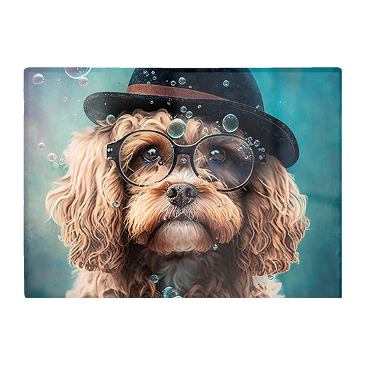 Cavapoo Dog Splashart Chopping Board