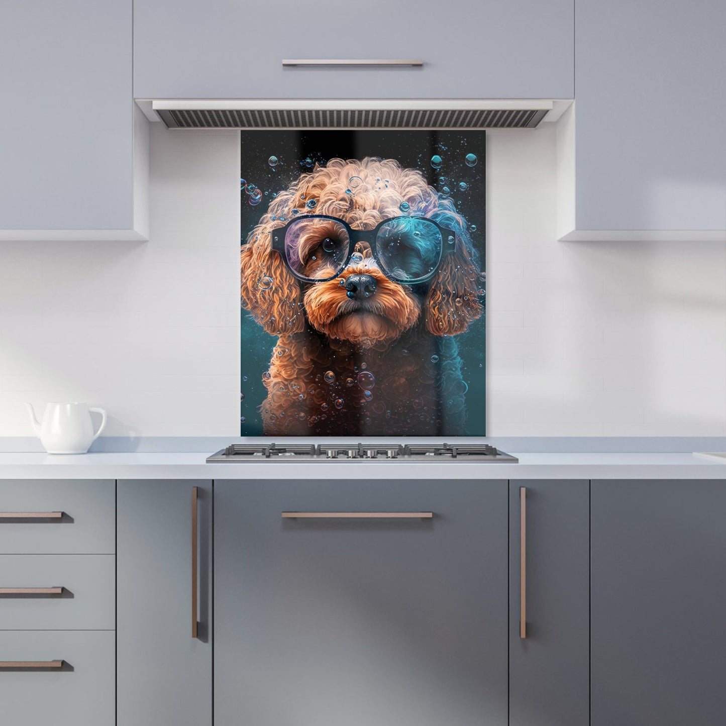 Cavapoo Dog Face Splashart Kitchen Splashback