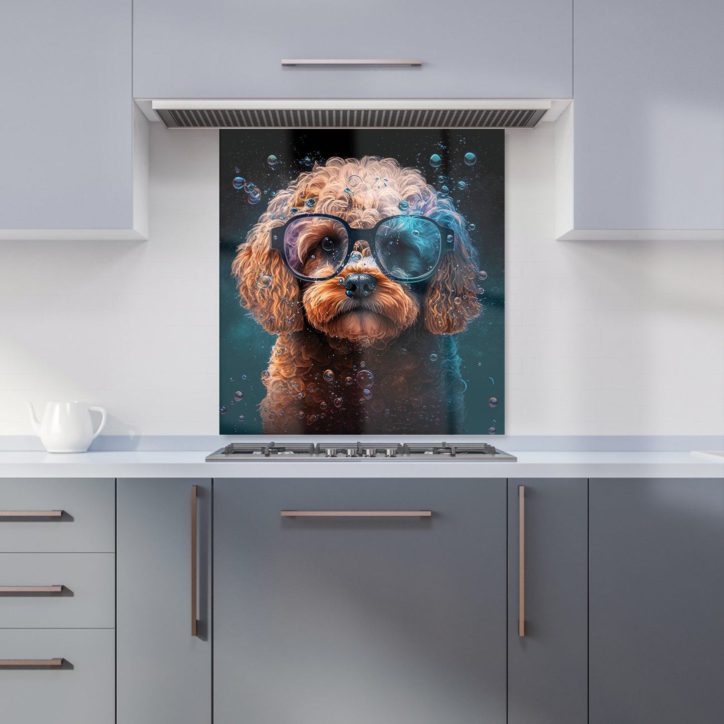 Cavapoo Dog Face Splashart Kitchen Splashback