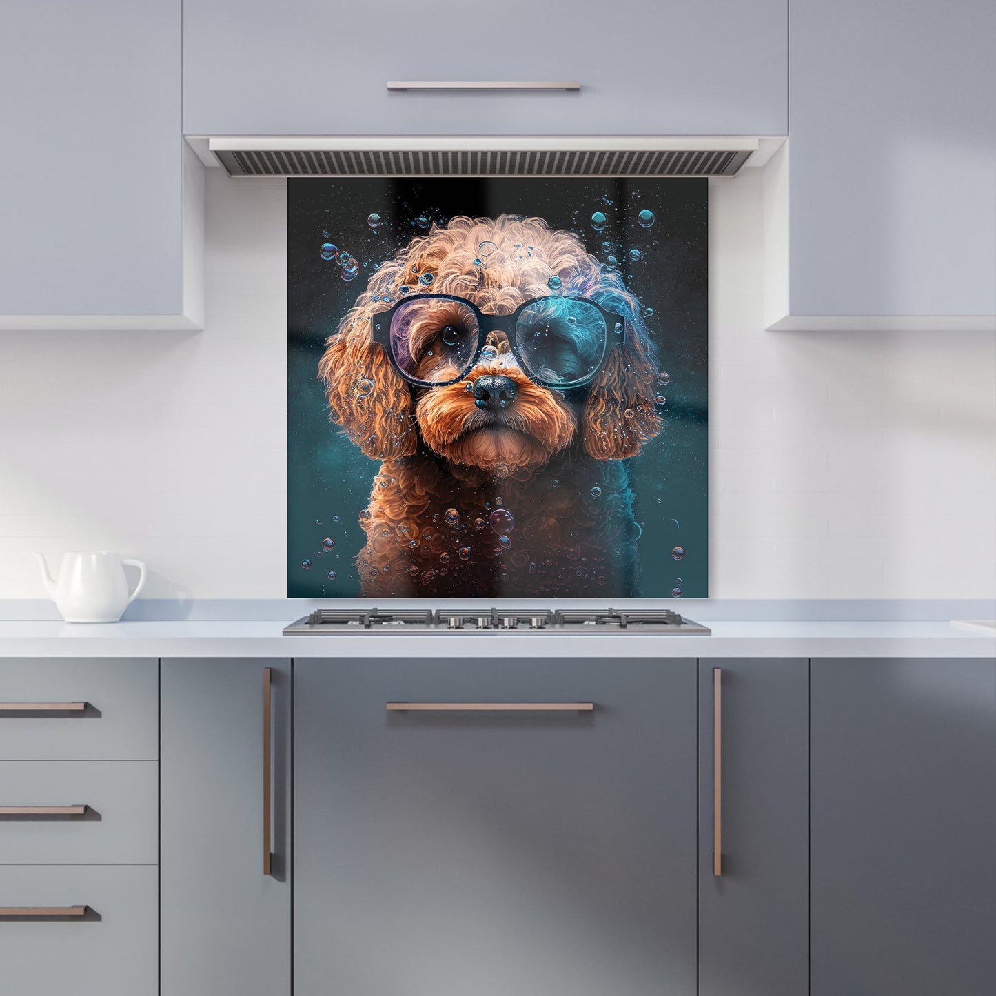 Cavapoo Dog Face Splashart Kitchen Splashback