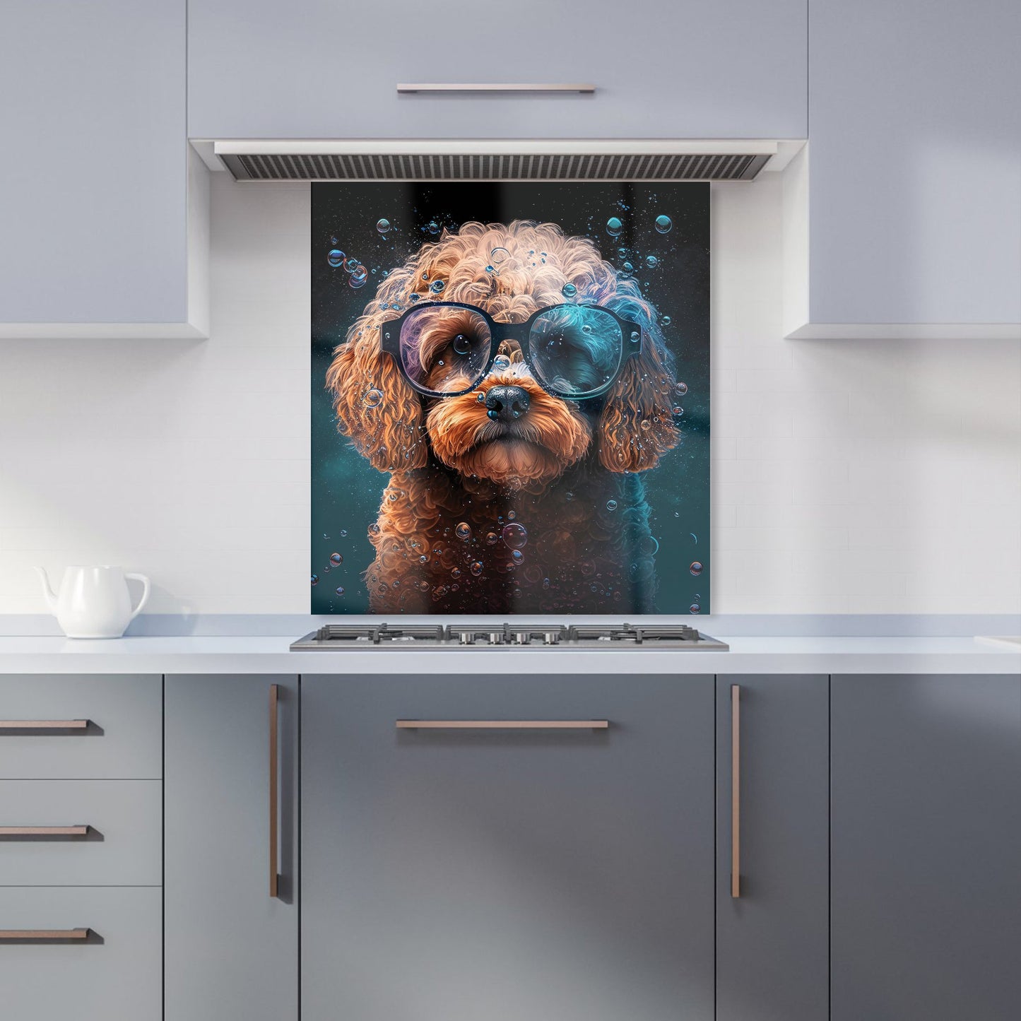 Cavapoo Dog Face Splashart Kitchen Splashback