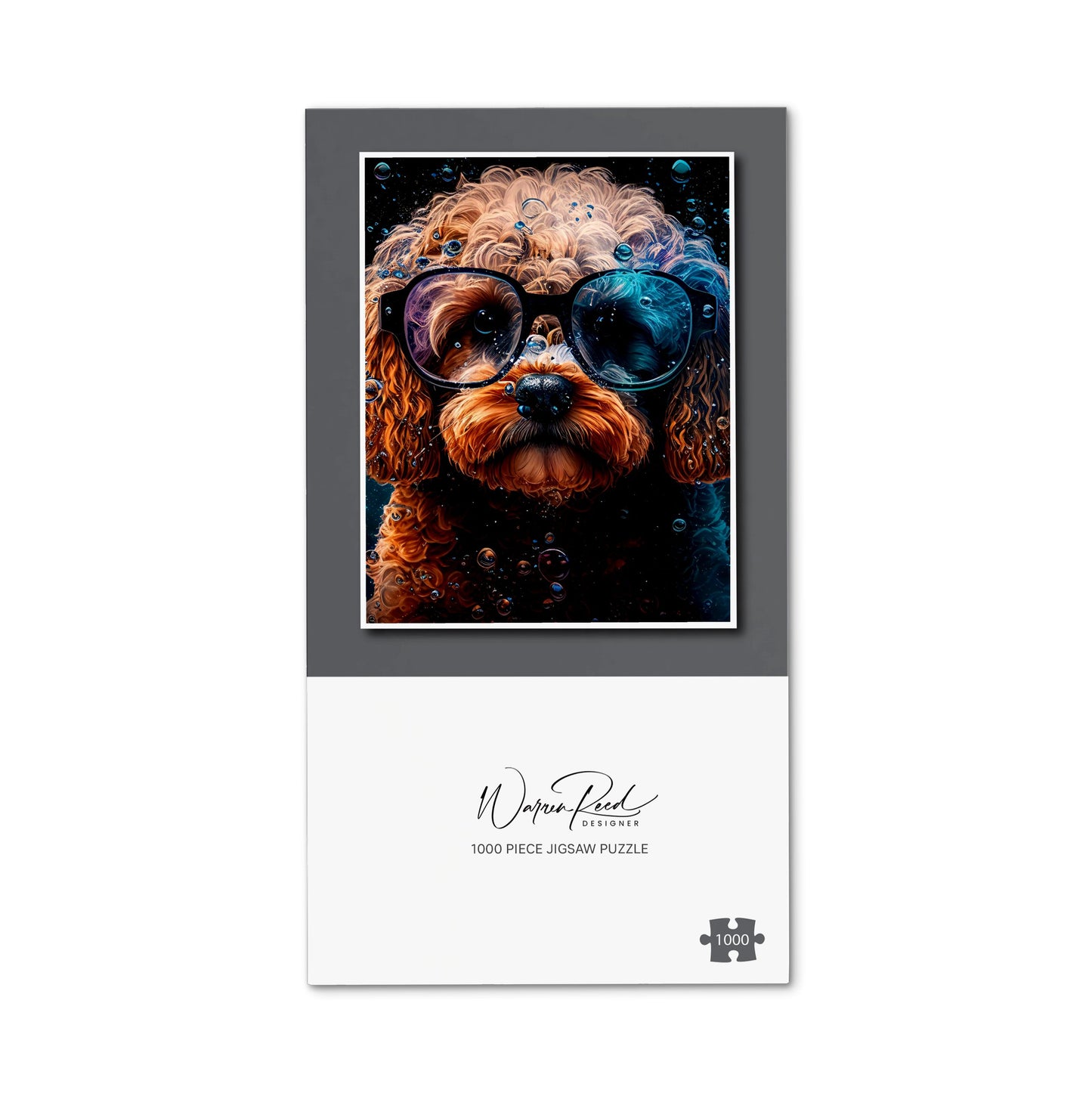 Cavapoo Dog Face Splashart Jigsaw Puzzle