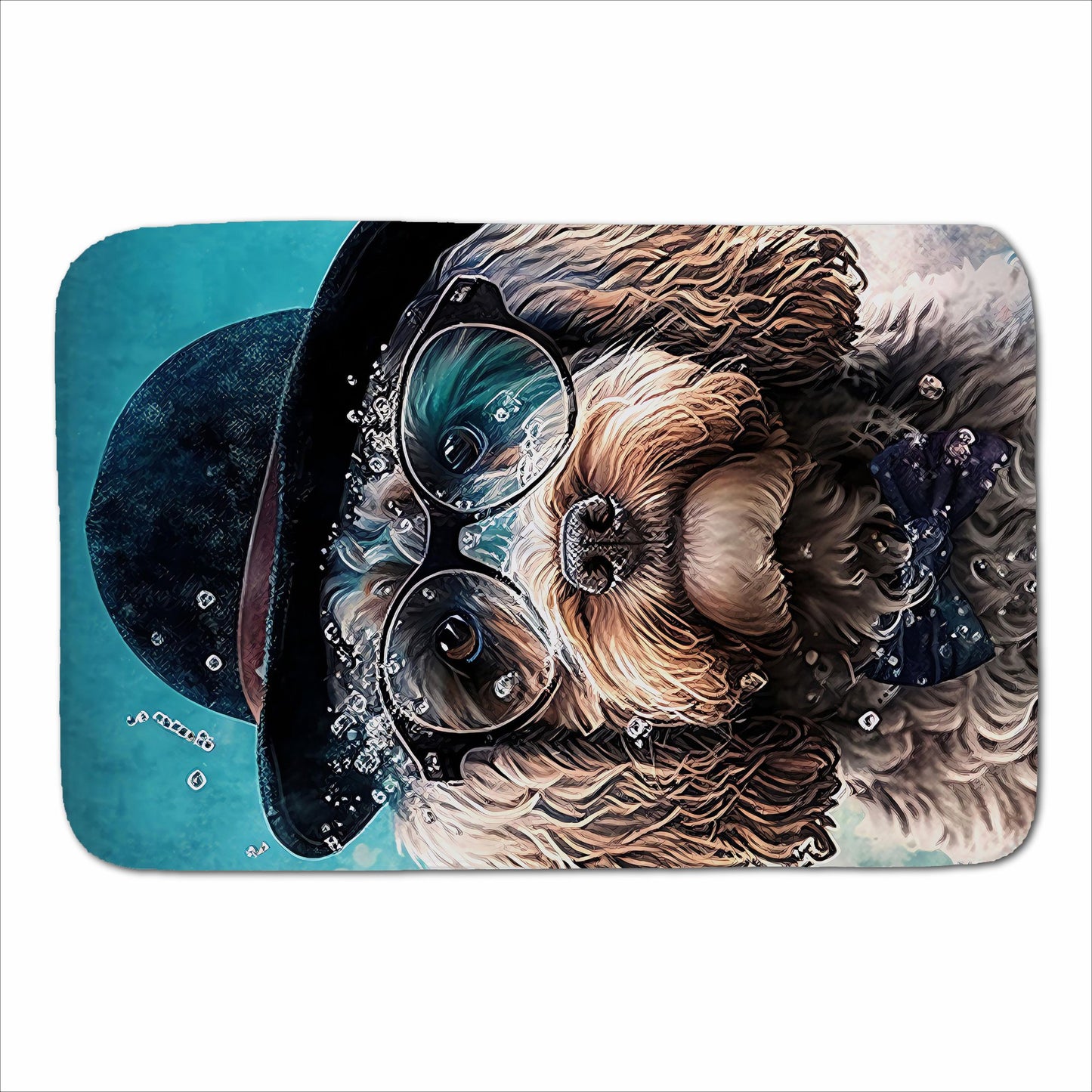 Cockapoo Dog Splashart Sherpa Blanket