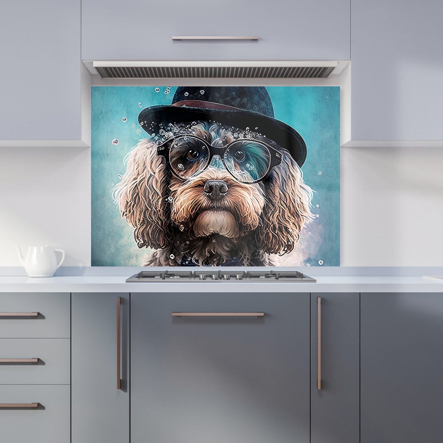 Cockapoo Dog Splashart Kitchen Splashback